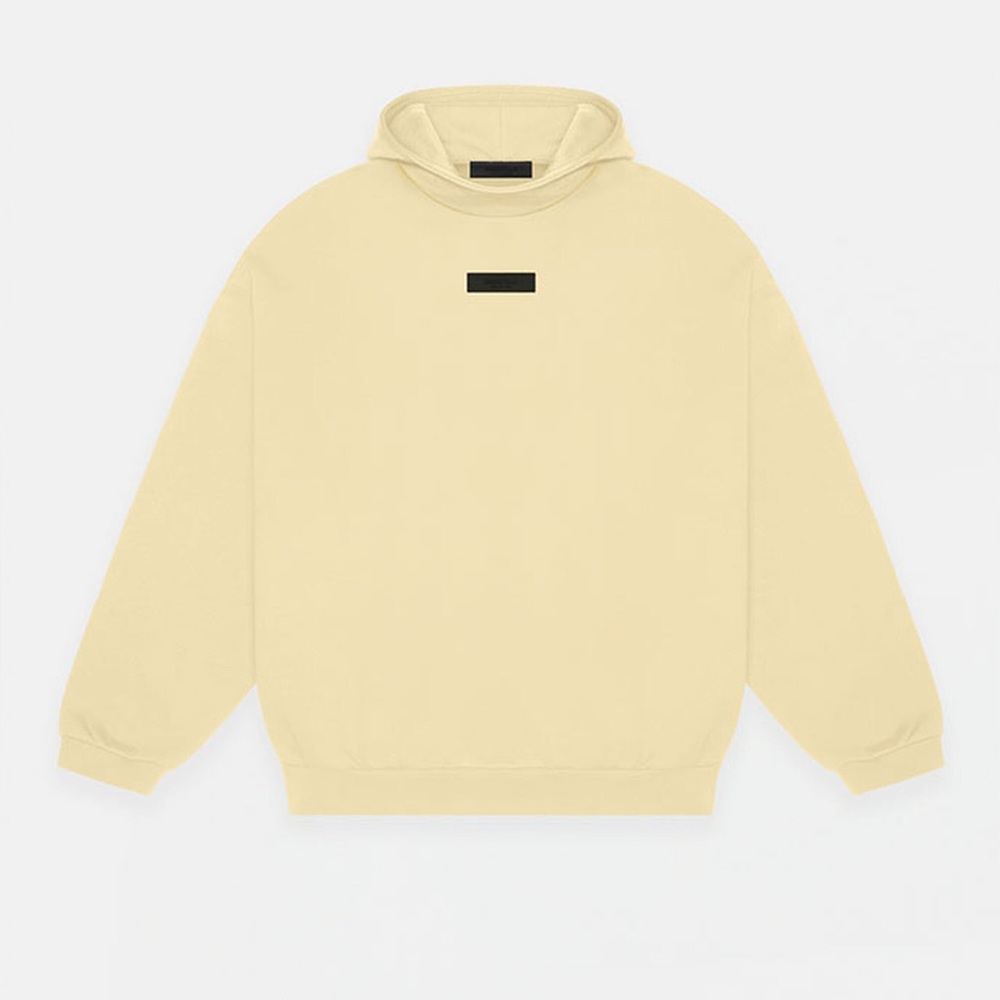 Fear of God ESSENTIALS Pullover Hoodie Garden Yellow Men/Women’s Medium Cropped